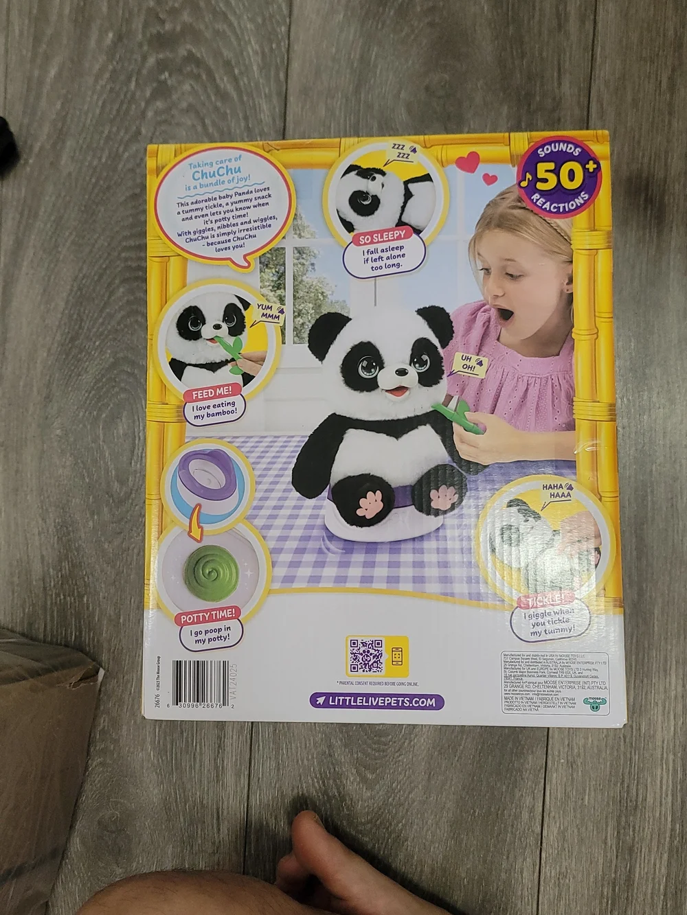 Little Live Pets My Baby Black & White Interactive Panda ChuChu, Plush Toy